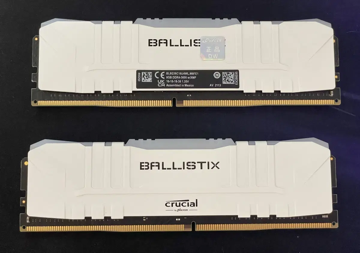 BALLISTIX ddr4 3600 16GB 화이트 램